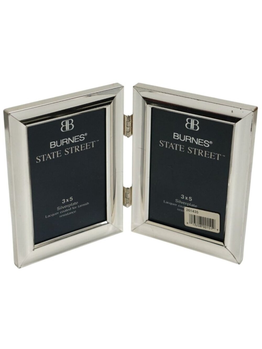 Burnes State Street Double Frame Silverplate Folding for Two 3x5s